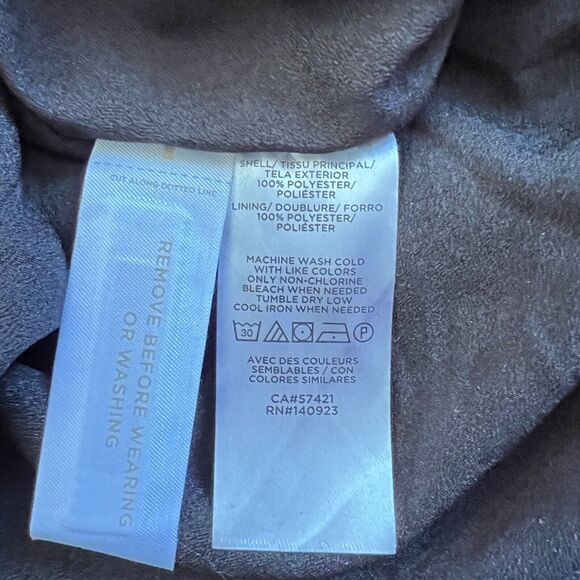 NWT Loft Skirt Size SP Petite Black/Tan/White Diamond Print Geometric Tiered - Picture 9 of 10